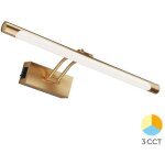 Braytron - applique murale led 8w dorée 3en1 pour miroir ou tableau Braytron - applique murale led 8w dorée 3en1 pour miroir ou tableau