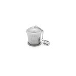 Boule � th� avec cha�ne & soucoupe inox 191006 - bredemeijer