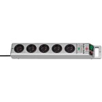 1153344315 limiteur de tension silver 5 prises ac 230 v 2, 5 m - brennenstuhl