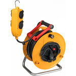 Enrouleur de c�ble standard bt pro avec rallonge 38, 5 + 1, 5m avec bloc 4 prises - ip44 h07rn - f 3g1, ...