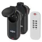 Set de prises t�l�command�es brennenstuhl confort - line - 2 prises pour l'ext�rieur avec clapet - 1507031 ...