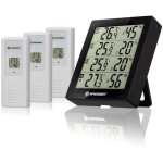 Bresser - thermo / hygromètre quadro - noir - 3 capteurs extérieurs Bresser - thermo / hygromètre quadro - noir - 3 capteurs extérieurs