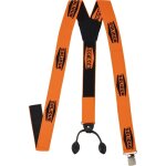 Jardiaffaires ? bretelles orange r�glables pour pantalon de travail ? fixation boutons et pinces ? largeur ...