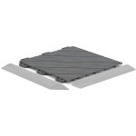 Bricoflor - dalle plastique grise 8 mm dalle � queues d'aronde pour usage intensif dalle 31, 6x31, 6 ...