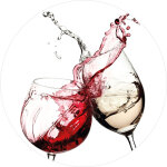 Papier peint panoramique moderne salle  manger | tapisserie panoramique cuisine verres de vin | papier ...