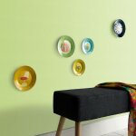 Bricoflor papier peint uni vert papier peint pour chambre adulte vert textur� tapisserie intiss� moderne ...