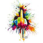 Tableau multicolore chambre d'ado | tableau street art idal salon moderne | tableau sur toile graffiti ...