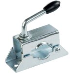 Bride acier pour fixation roue jockey, diam. 48 mm, avec poign�e de blocage