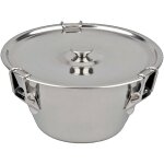 Bride inox avec couvercle 18 cm 3321