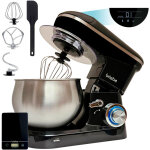 Briebe km1164b robot p�tissier, bol inox 5l 6 vitesses �cran tactile led + balance de cuisine 1800w noir ...