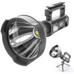 Super bright torch projecteur de poche portable led spotlight usb rechargeable camping lampe de poche ...