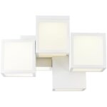 Brilliant - lampe, plafonnier led cubix, 5 lampes blanc, m�tal / plastique, 1x 40w led int�gr�, (4000lm, ...