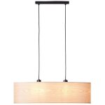 Brilliant lampe, suspension romm 2 flammes ovale en bois clair / noir, 2x a60, e27, 52w, c�ble peut �tre ...