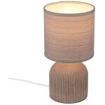 Briloner ino lampe de table, abat - jour en tissu, interrupteur  cble, pied en cramique, brun, 15 ...