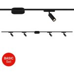 Briloner luxtrail systme de rail, kit de dmarrage de 2 mtres, 4 spots led, blanc chaud, 5w, 450lm ...