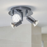 Briloner - plafonnier led salle de bain spot orientable plafonnier chrom� lampe de couloir, m�tal, 3x ...