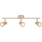 Briloner plafonnier orientable 47, 5cm douille gu10 max. 9w 3 lampes beige - spot plafond salon couloir ...