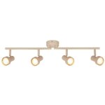 Briloner plafonnier orientable 60, 5cm douille gu10 max. 9w 4 lampes beige - spot plafond salon couloir ...