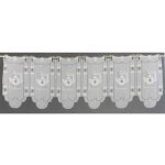 Brise bise en batiste fine brod�e beige 30x120 cm