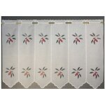 Homemaison - brise bise en �tamine brod�e de fruits color�s rouge 90x90 cm