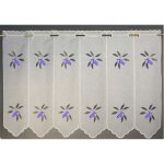 Brise bise en �tamine brod�e de fruits color�s violet parme 90x120 cm