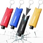 Brise vitre coupe ceinture, 4 pi�ces marteau de s�curit� de voiture, 2 en 1 briseur de vitre de voiture ...