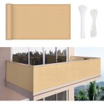 Brise - vue pour balcon 90 x 600cm couverture de confidentialit� 180g / m� hdpe tissu protection uv �cran ...