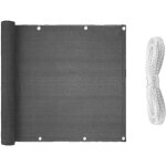 Brise - vue pour balcon, anti uv imperm�able avec oeillets et cordons, 0. 9x5m