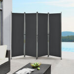 Pro. tec - brise - vue modica  4 panneaux polyester 215 x 170 cm noir [ ]