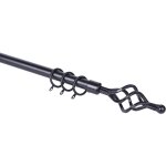Barre a rideau brixo spiral noir 71 - 122