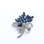 Broche en cristal strass, grande broche en alliage de fleurs, broche de forme d�corative