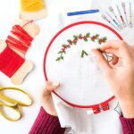 Broderie d'aiguille de poin�on, punch needle, ensemble d'aiguilles � broder r�glable, 7 tailles, stylo ...