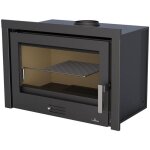 Bronpi - insert à bois ventilé canalisable rioja 13 kw porte fonte - sans vitre sérigraphiée Bronpi - insert à bois ventilé canalisable rioja 13 kw porte fonte - sans vitre sérigraphiée