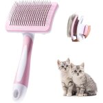 Brosse autonettoyante pour animaux de compagnie, brosse pour poils longs et courts, pour chiens chats ...