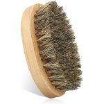 Brosse � barbe avec sac de rangement, 100 % poils de sanglier, pour l'entretien quotidien de la barbe, ...