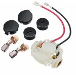 Brosse de charbon + support de brosse + casquettes + couvercles de capuchon pour kit makita cb430 bga450 ...