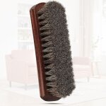 Brosse � chaussures en crin de cheval naturel pour l'entretien, le polissage et le lustrage du cuir convient ...