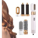 Brosse cheveux ensemble de brosse soufflante chaud 5 en 1, boucleur cheveux et brosse lissante cheveux, ...