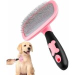 Brosse pour chiens et chats toilettage peigne pour chien et chat avec poils longs et courts - rose lefou ...