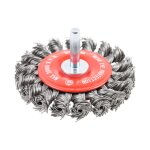 Brosse circulaire stier 75 mm, pour perceuses, meuleuses droites, queue 6 mm, paisseur de fil 0, 5 mm, ...