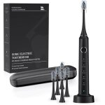 [jamais utilis�] brosse � dents �lectrique pour adulte - brosse � dents sonique avec 3 types de 6 t�tes ...