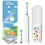 [jamais utilis�] brosse � dents �lectrique pour enfants avec poils souples de 0, 12 mm, nettoyage sonique, ...