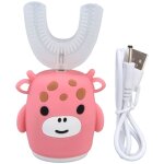 Brosse � dents �lectrique en forme de u pour enfants, rose, motif dessin anim�, nettoyage complet de ...