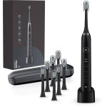 Brosse � dents �lectrique sonic avec 8 t�tes, 42 000 vpm et 5 modes, avec une charge rapide en 4 heures ...