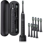 Brosse � dent �lectrique soniques, avec 8 t�tes de brossage, 5 modes, minuterie int�gr�e de 2 minutes, ...
