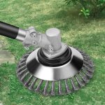 Brosse � d�sherber ronde pour d�broussailleuse, 6'' t�te brosse d�sherbage pour outils de pelouse jardin ...