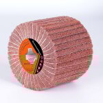 Brosse fibre synth�tique et lamelles abrasives grain - 80 �120mm / l100mm, toile abrasive rouleau ponceur, ...