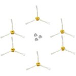 Brosse latrale pour irobot roomba srie 500 600 700 (jaune, 6 pcs brosse latrale  3 bras)