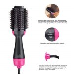 Brosse lissante chauffante ionique, s�che - cheveux en une �tape 3 en 1 avec fonction anti - br�lure