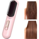 Brosse lissante portable pour voyage - outil sans fil usb rechargeable temp�rature r�glable avec fonction ...